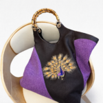 SHOPPER PAVONE N. 226 Pezzo Unico-Borsa Artigianale di Lusso-Made in Italy