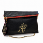 POCHETTE DOPPIA CHIUSURA PAPAVERO N.244 Pezzo Unico-Borsa Artigianale di Lusso-Made in Italy