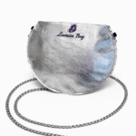 POCHETTE ROUND ARGENTO N.231 Pezzo Unico-Borsa Artigianale di Lusso-Made in Italy