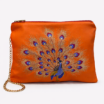 POCHETTE N.229 COLLEZIONE PAVONE Pezzo Unico-Borsa Artigianale di Lusso-Made in Italy