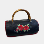 BAULETTO N.277 COLLEZIONE DUE ROSE Pezzo Unico-Borsa Artigianale di Lusso-Made in Italy