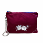 POCHETTE N.287 COLLEZIONE DUE ROSE Pezzo Unico-Borsa Artigianale di Lusso-Made in Italy