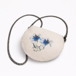 POCHETTE N 293 COLLEZIONE TIGER LILIES Pezzo Unico-Borsa Artigianale di Lusso-Made in Italy