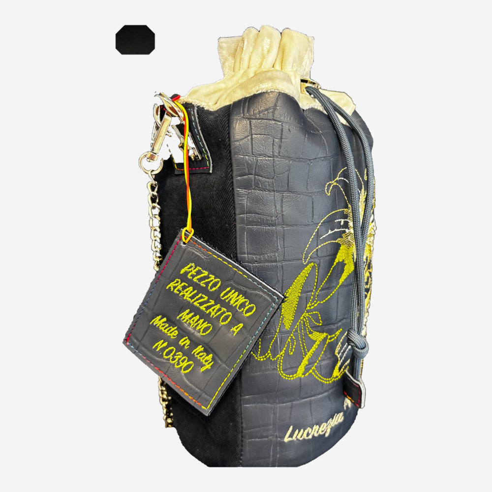 SECCHIELLO N.390 Pezzo Unico-Borsa Artigianale di Lusso-Made in Italy - immagine 4