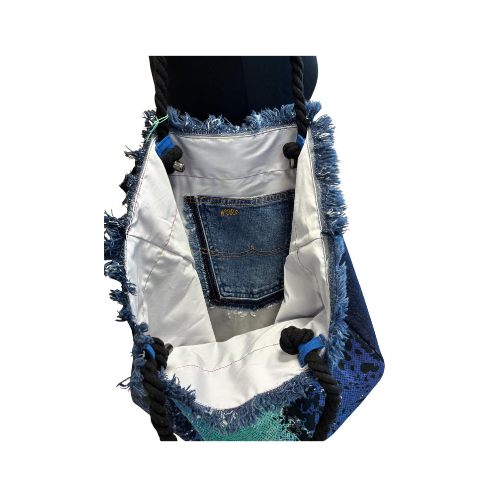 SHOPPER MARE N.507 Pezzo Unico-Borsa Artigianale di Lusso-Made in Italy - immagine 2