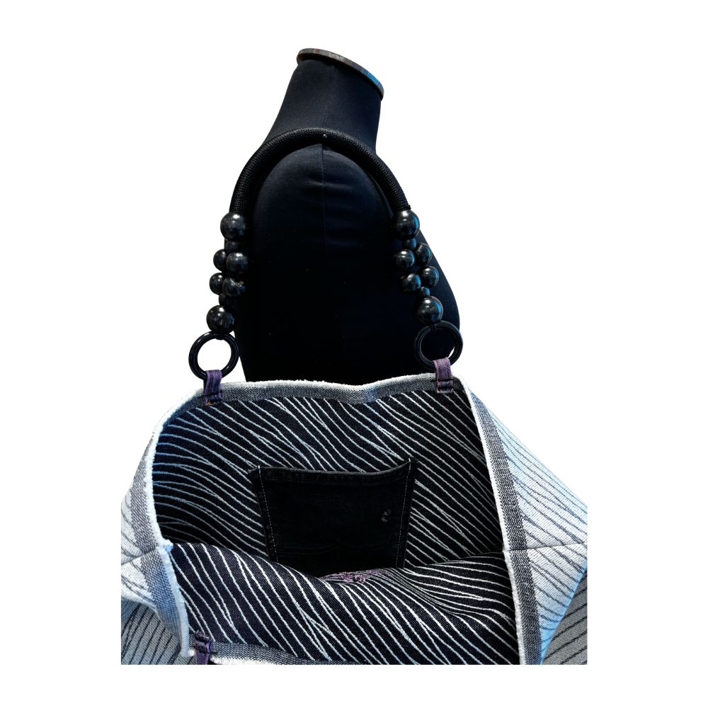 SHOPPER MARE N.411 Pezzo Unico-Borsa Artigianale di Lusso-Made in Italy - immagine 3