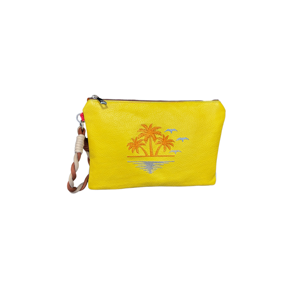 POCHETTE N. 417 – Collezione Palme | Pezzo Unico-Borsa Artigianale di Lusso-Made in Italy - immagine 2