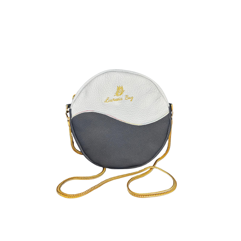 POCHETTE PASTICCINO N. 418 – Pelle Martellata Bicolor | Pezzo Unico-Borsa Artigianale di Lusso-Made in Italy