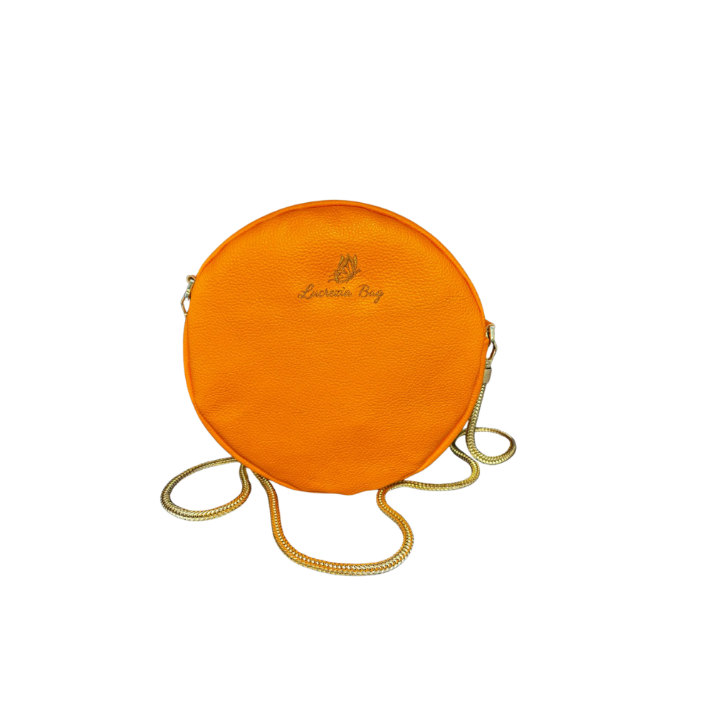 POCHETTE PASTICCINO N. 420 – Collezione Luxury | Pelle Martellata Arancio Monarca | Pezzo Unico-Borsa Artigianale di Lusso-Made in Italy