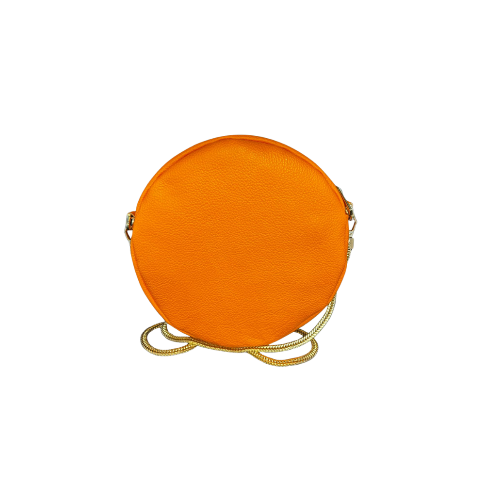 POCHETTE PASTICCINO N. 420 – Collezione Luxury | Pelle Martellata Arancio Monarca | Pezzo Unico-Borsa Artigianale di Lusso-Made in Italy - immagine 6