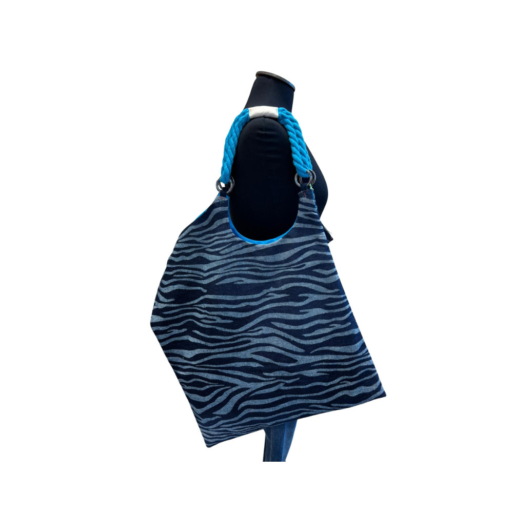 SHOPPER ASIMMETRICA N.527 Pezzo Unico-Borsa Artigianale di Lusso-Made in Italy - immagine 4