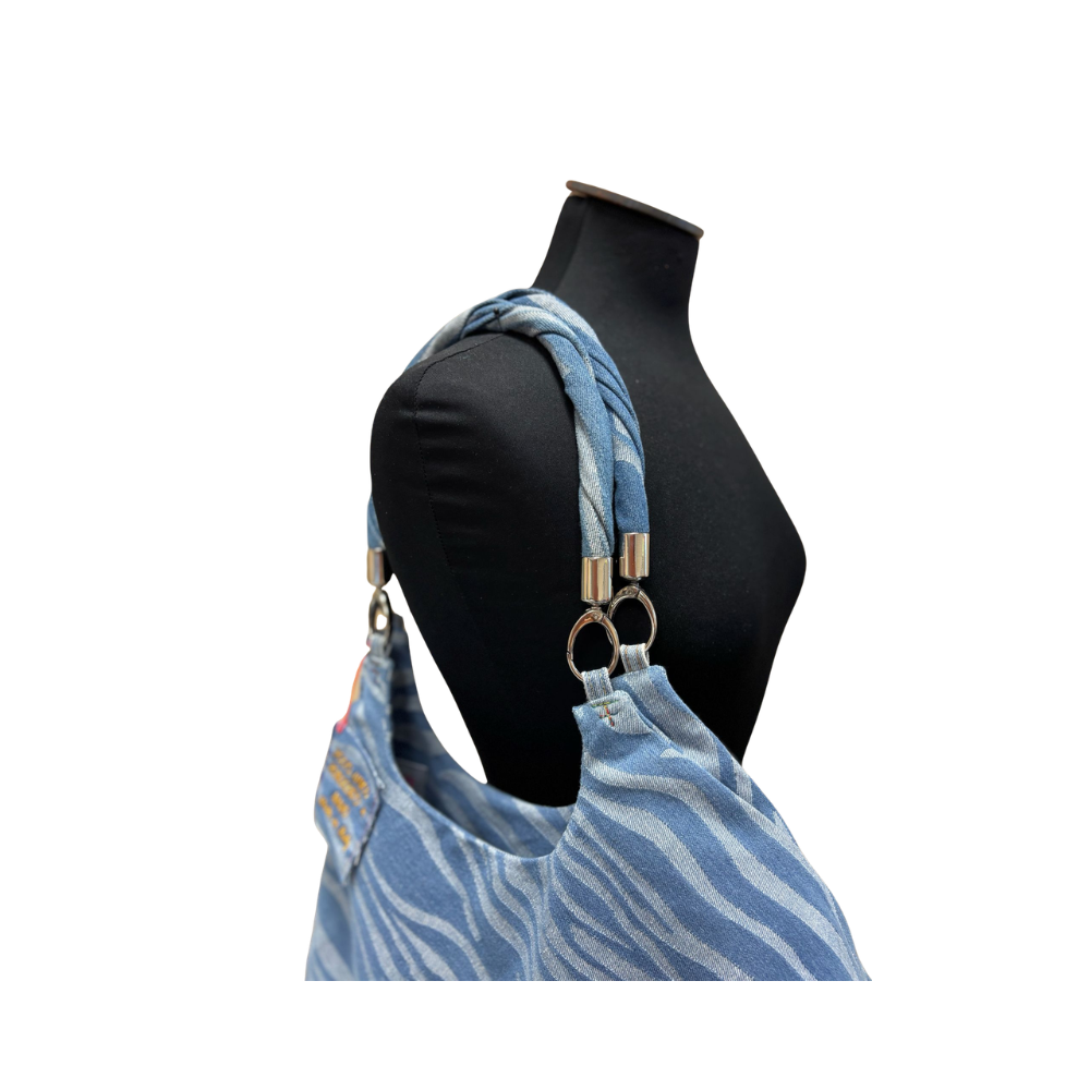 SHOPPER ASIMMETRICA N.529 Pezzo Unico-Borsa Artigianale di Lusso-Made in Italy - immagine 3