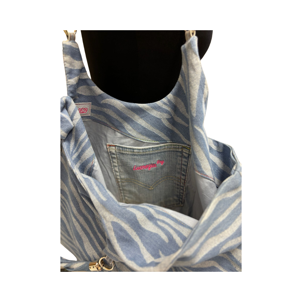 SHOPPER ASIMMETRICA N.529 Pezzo Unico-Borsa Artigianale di Lusso-Made in Italy - immagine 5