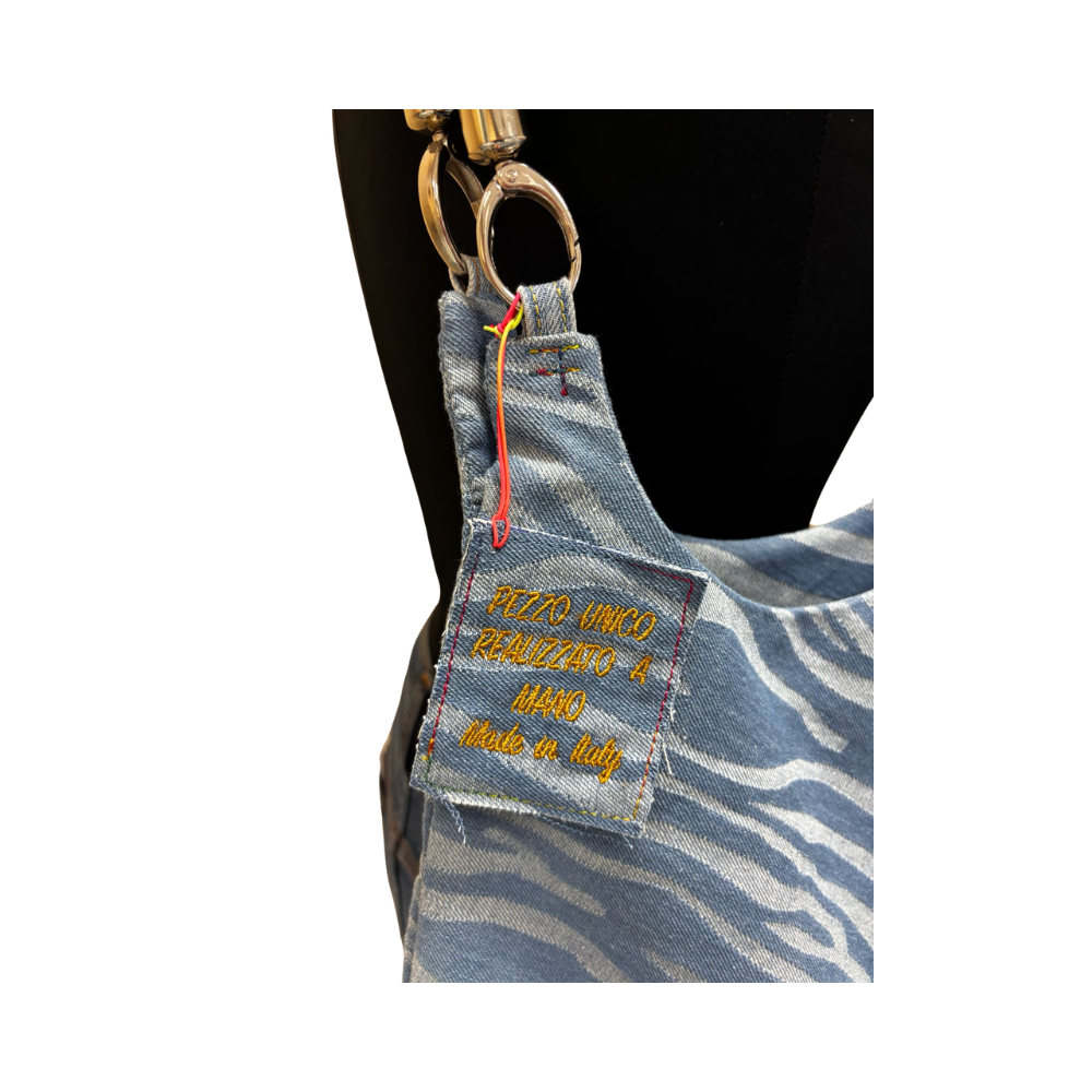 SHOPPER ASIMMETRICA N.529 Pezzo Unico-Borsa Artigianale di Lusso-Made in Italy - immagine 6