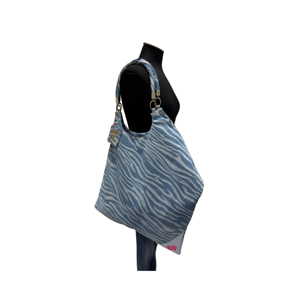 SHOPPER ASIMMETRICA N.529 Pezzo Unico-Borsa Artigianale di Lusso-Made in Italy