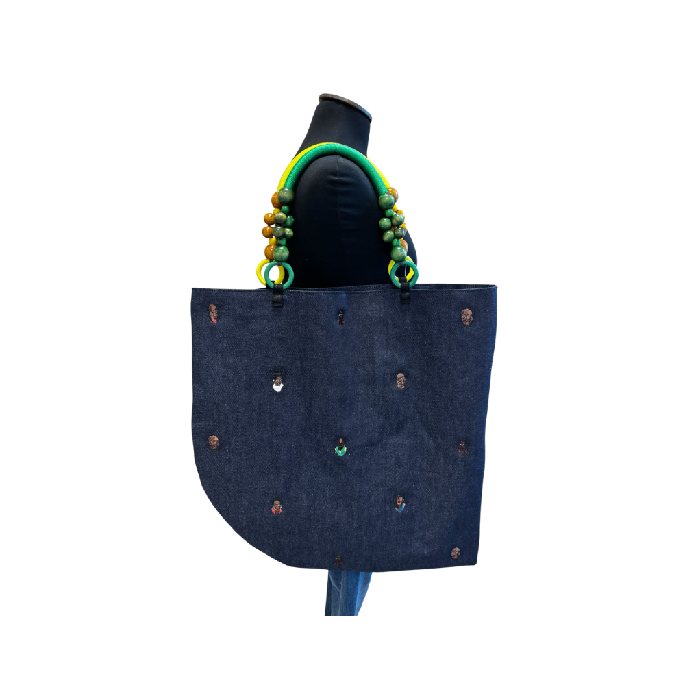 SHOPPER MARE ASIMMETRICA N.534 LINEA VEGAN Pezzo Unico-Borsa Artigianale di Lusso-Made in Italy - immagine 2