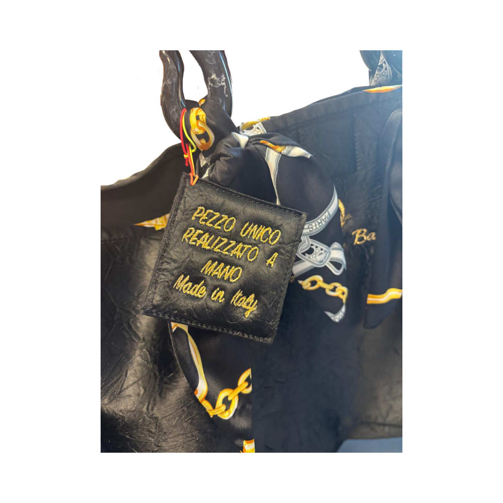 SHOPPER ROMANTICA N. 539 – Collezione Luxury Vegan | Pezzo Unico-Borsa Artigianale di Lusso-Made in Italy - immagine 12