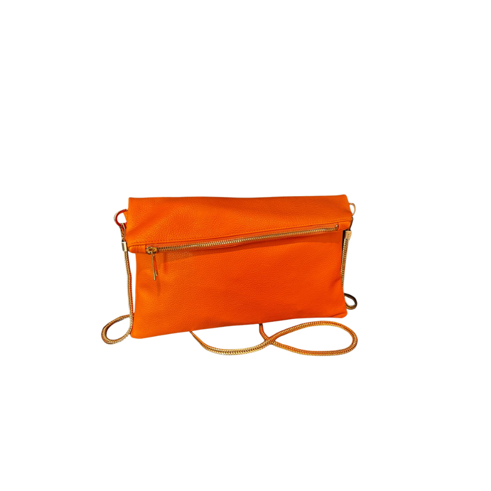 POCHETTE N. 424 – Collezione Estate 2026 | Pelle Martellata Arancio Monarca | Pezzo Unico-Borsa Artigianale di Lusso-Made in Italy - immagine 7