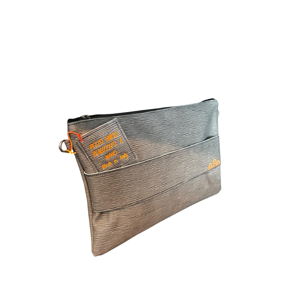 CLUTCH UOMO N. 436 – Collezione "By Zeronovanta" – Pezzo Unico – Borsa Artigianale di Lusso – Made in Italy - immagine 5